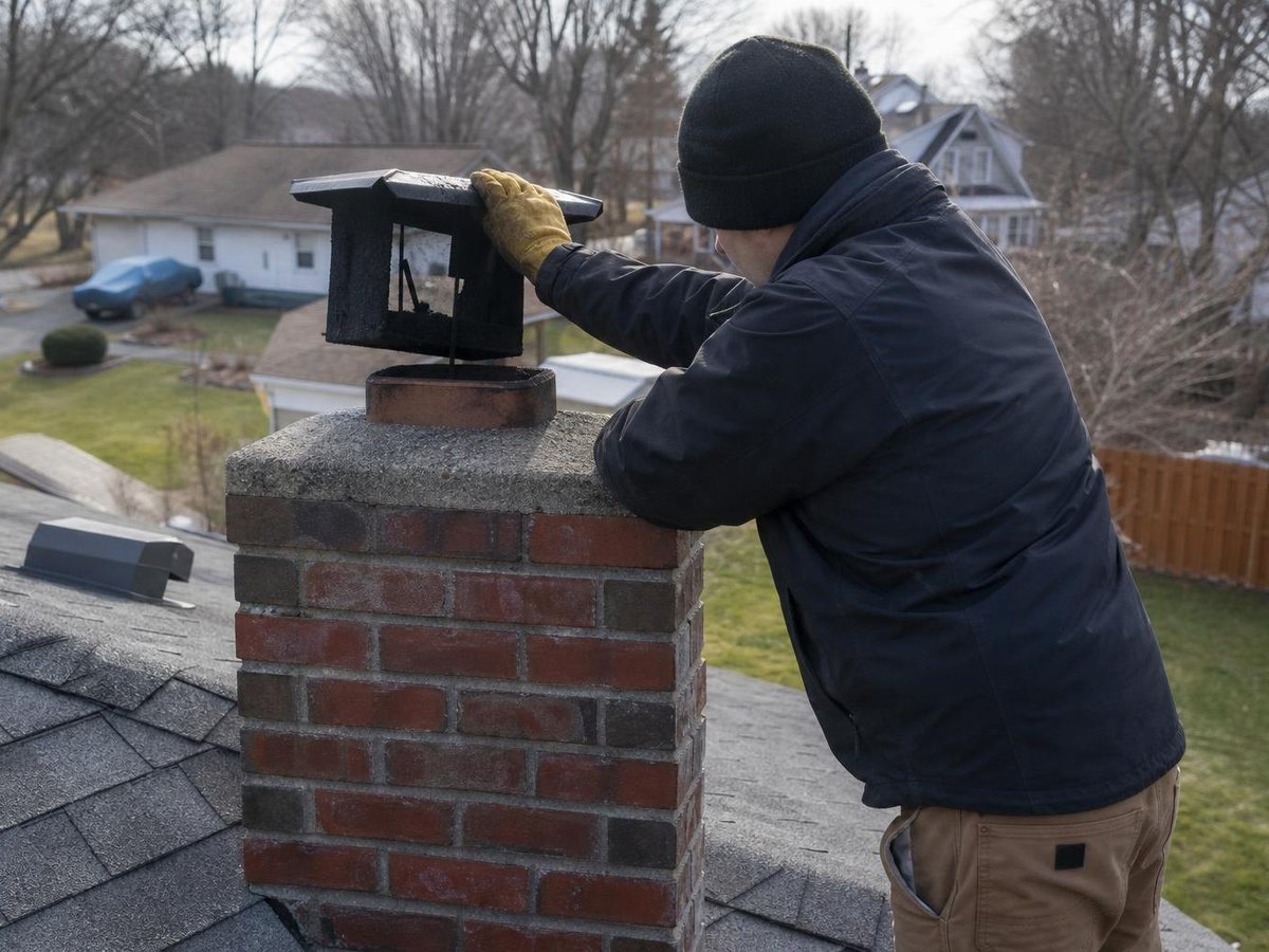 Snow Chimney Repair work in Broadview Heights